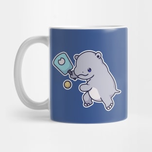 Kawaii Sports Pickleball Hippo Mug